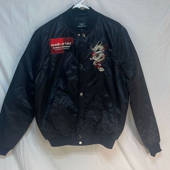 Trippie Redd Dark sundaze Dragon‎ Embroidered Bomber Jacket- NWT- Small - Picture 2 of 3